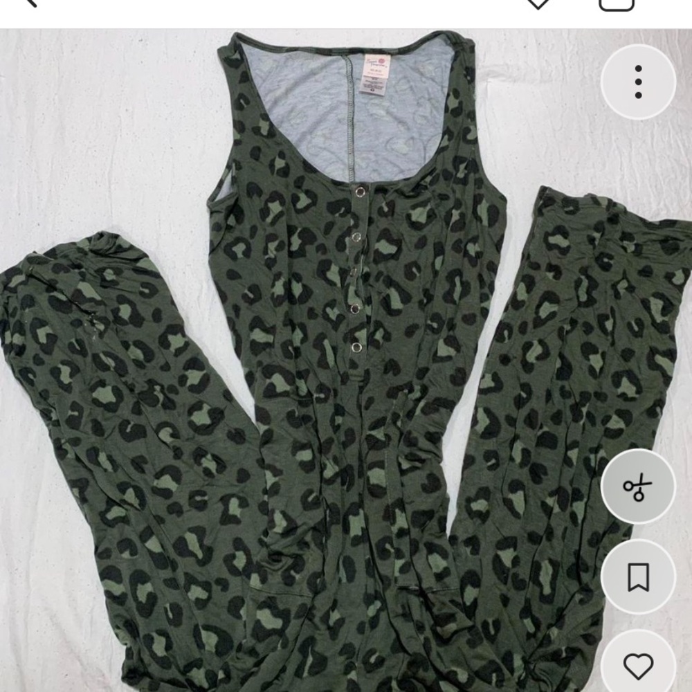 Green Leopard Jumpsuit